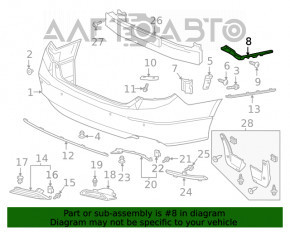 Suportul pentru bara spate stânga sus Honda Accord 18-22 nou OEM original