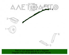 Perna de aerbag pentru cortina laterală stângă BMW 3 F30 12-18