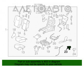 Maneta de rabatare a scaunelor din spate stanga Lexus RX350 RX450h 10-15 negru