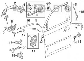 Blocare ușă față dreapta Honda HR-V 16-22
