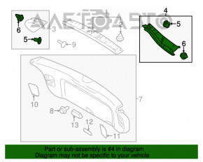 Capacul portbagajului stânga Mitsubishi Outlander Sport ASX 10- negru