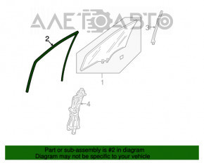 Garnitură de geam față stânga Honda Civic 4d 06-09