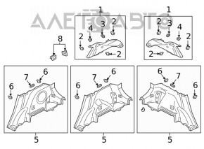 Capacul arcului drept Mitsubishi Eclipse Cross 18- pentru subwoofer.