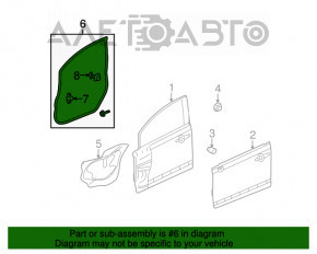 Уплотнитель двери передней правой Honda Civic 4d 06-09