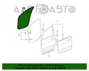 Garnitură de etanșare a ușii, dreapta față, Acura MDX 07-13