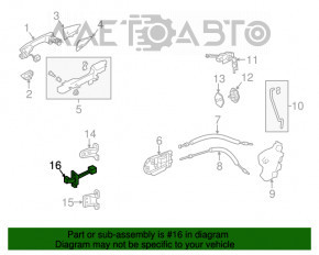 Limitatorul ușii din fața dreapta a Acura MDX 14-20