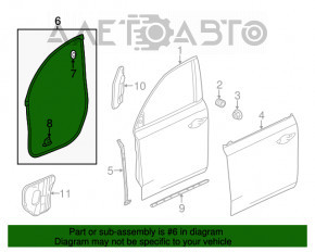 Garnitură de ușă față stângă Acura MDX 14-20