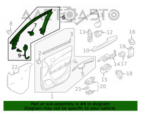 Внутряняя накладка двери передняя правая Acura MDX 14-20 BSM царапины