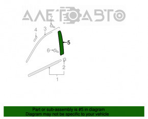 Panoul lateral spate stânga pentru ușa Acura MDX 07-13