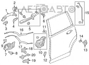 Blocare ușă spate dreapta Honda HR-V 16-22