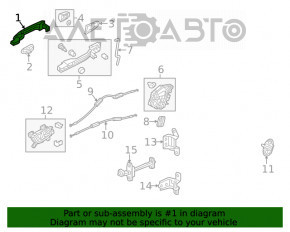 Ручка двери внешняя передняя левая Honda Civic X FC 16-21 4d