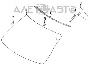 Geamul frontal Nissan Altima 19-