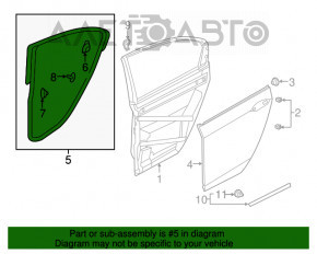 Garnitura ușii din spate dreapta pentru Honda Accord 13-17