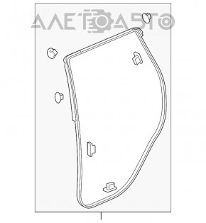 Уплотнитель двери задней правой Honda CRV 17-22