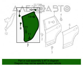 Уплотнитель двери задней правой Honda CRV 17-22
