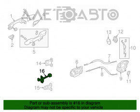 Limitatorul ușii din spate dreapta pentru Acura MDX 14-20