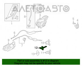 Limitatorul ușii din spate stânga pentru Honda HR-V 16-22