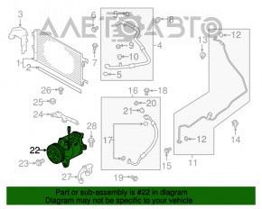 Компрессор кондиционера Subaru Impreza 17- GK Type-scsa08h