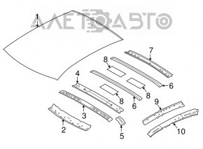 Acoperiș metalic Nissan Maxima A36 16- fără trapă, tăiată.