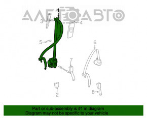 Centura de siguranță pentru pasagerii Toyota Sequoia 08-16, culoare bej