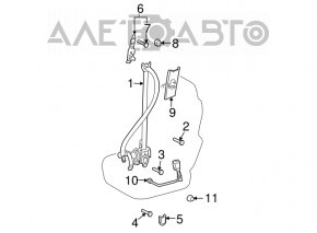 Centura de siguranță pentru pasageri Toyota Sienna 04-10