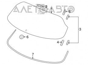 Geam spate portbagaj Acura MDX 14-20 cu tentă