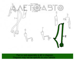 Centura de siguranță pentru șofer Toyota Avalon 05-12 gri