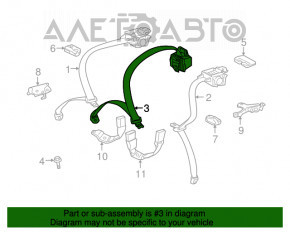 Centura de siguranță centrală spate bej pentru Toyota Prius 2004-2009