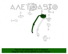 Centura de siguranță spate stânga pentru Lexus GS300 GS350 GS430 GS450h 06-07, culoare bej.