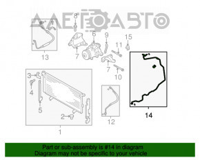 Tubul de aer condiționat pentru încălzirea-condensator Subaru Outback 10-14 2.5 3.6