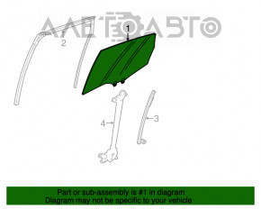 Стекло двери задней левой Honda HR-V 16-22