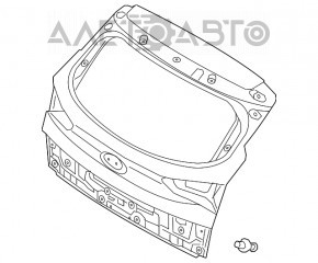 Дверь багажника голая Hyundai Tucson 16-18 электро