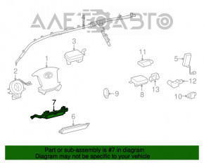 Airbag-ul pentru genunchi al șoferului Toyota Sequoia 08-16, negru