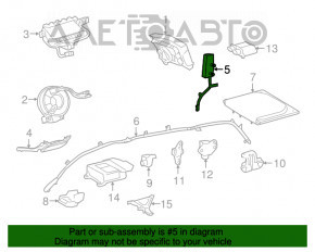 Airbagul pentru scaunul drept al Toyota Sienna 11-12.