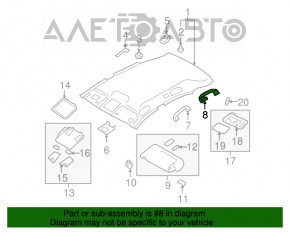 Maner plafon spate stânga Nissan Murano z51 09-14