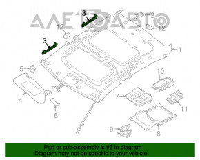 Ручка потолка передняя правая Nissan Maxima A36 16- серая