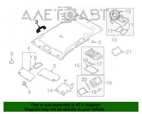 Maner plafon stânga Nissan Murano z50 03-08