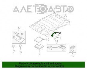 Ручка потолка задняя левая Infiniti G25 G35 G37 4d 06-14 серая