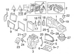 Радиатор отопителя печки VW Jetta 11-18 USA