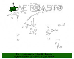 Подушка безопасности airbag пассажирская в торпеде Toyota Highlander 08-13