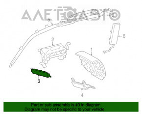 Подушка безопасности airbag колени пассажира Toyota Sequoia 08-16 черн