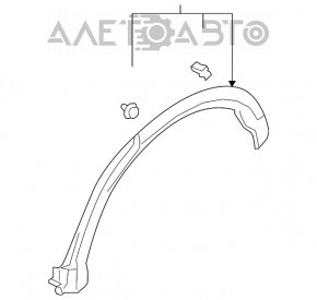 Decorație arcul aripului stânga spate Mitsubishi Eclipse Cross 18 - nou original OEM