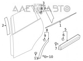 Capac usa fata stanga spate Mitsubishi Eclipse Cross 18-