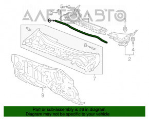 Garnitura grilei stergatoarelor Honda Accord 13-17