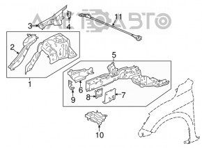 Bara de protecție pentru amortizoarele față Honda Accord 13-15 3.5