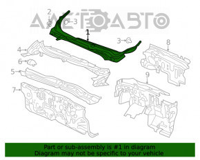 Grila stergatoarelor din plastic pentru Honda Civic X FC 16-21, noua, originala OEM