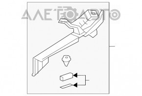 Garnitură aripă capotă - aripă stânga Honda CRV 17-22 nouă OEM originală