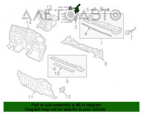 Уплотнитель решетки дворников правый Honda CRV 12-16