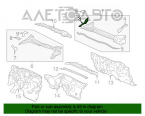 Garnitura de etanșare a grilei ștergătoarelor dreapta pentru Honda HR-V 16-22