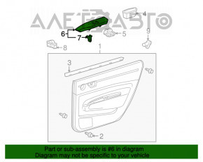 Controlul geamului electric din spate dreapta Toyota Prius 2004-2009, negru, manual